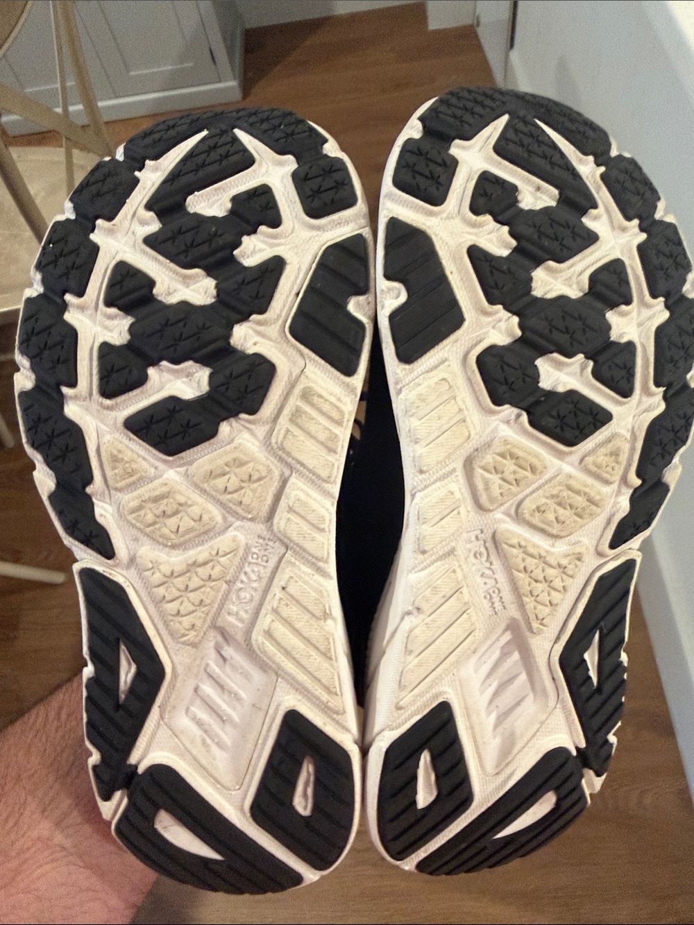 Hoka Black and White Road Running Sneakers - Picture 6 of 6